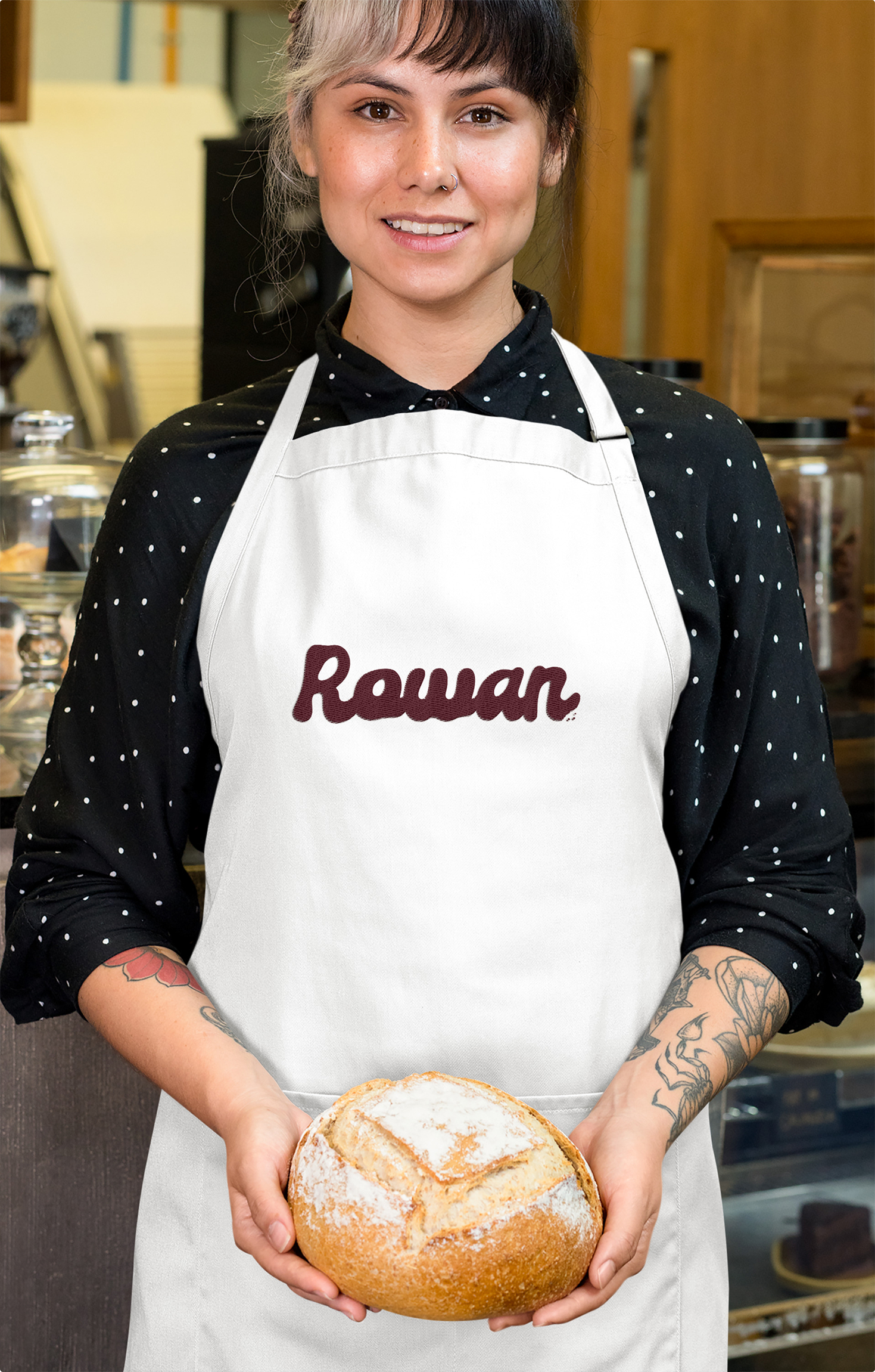 Rowan apron and employee uniform application